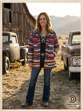 Double D Ranch Serape Stripe Western Utility Jacket XL